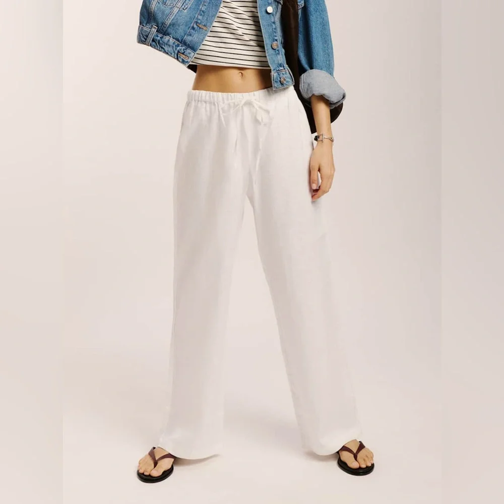 Reformation Olina linen pants - size m